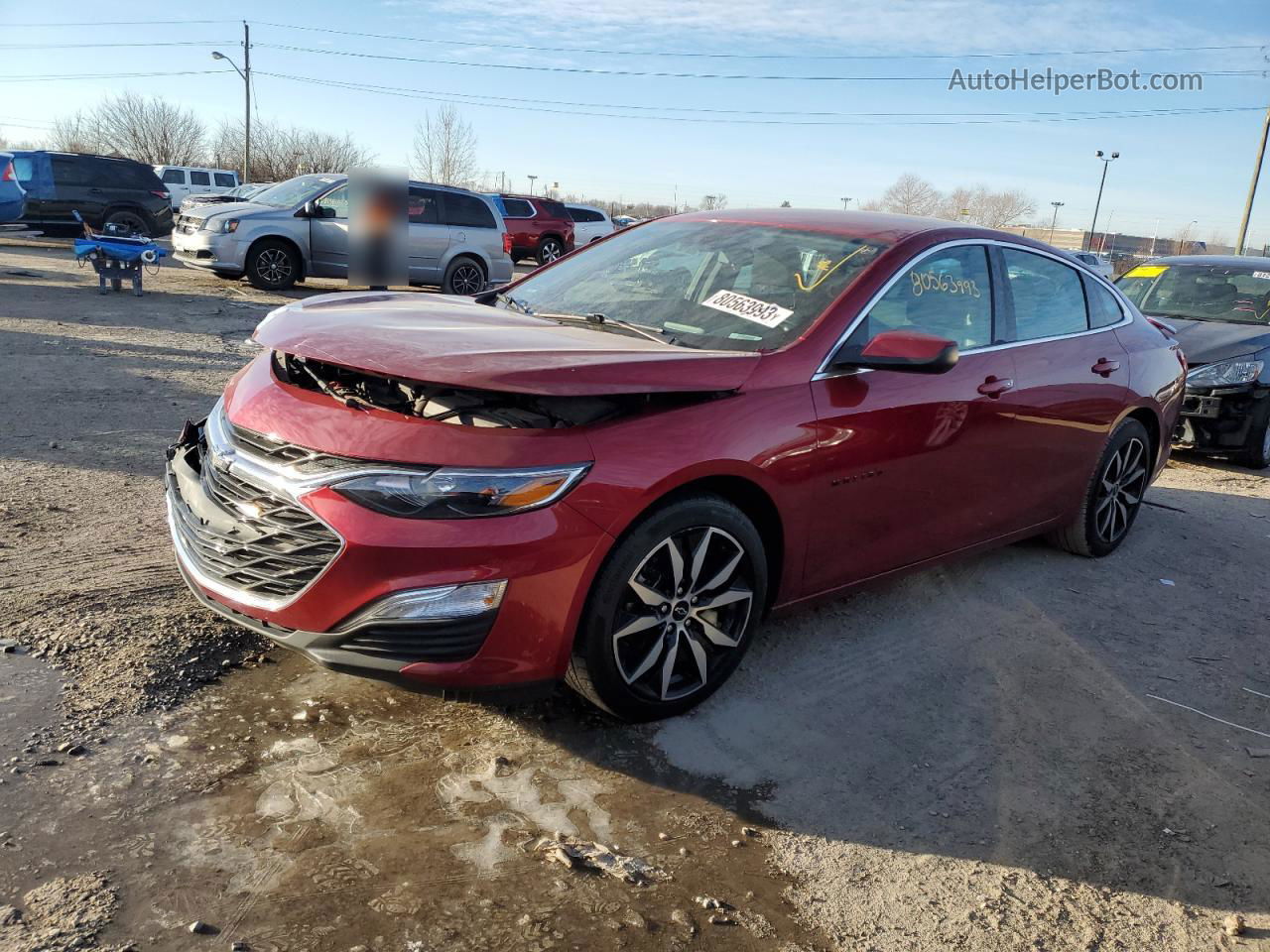 2021 Chevrolet Malibu Rs Red vin: 1G1ZG5ST2MF009981