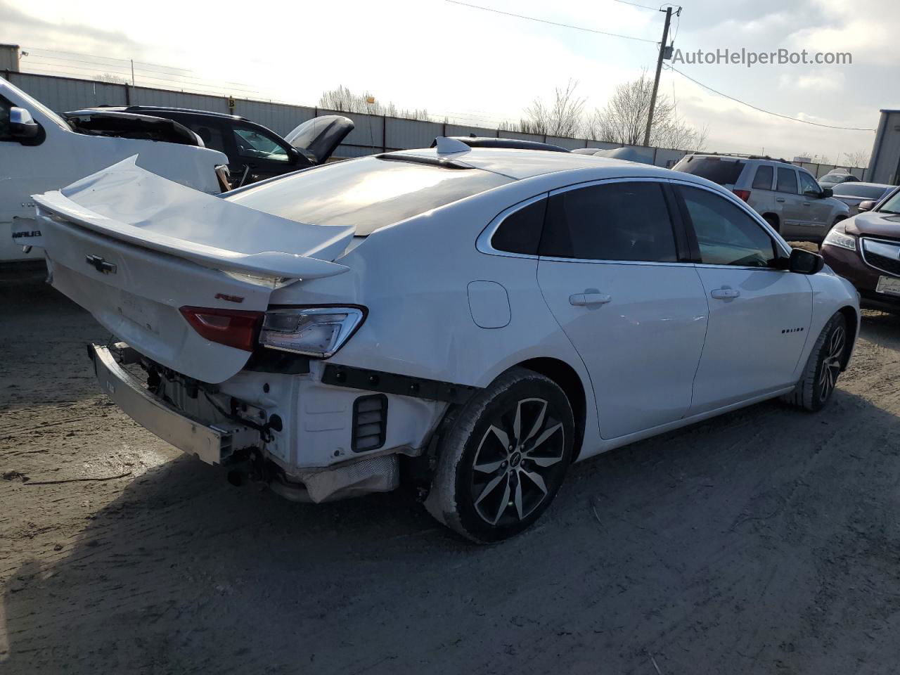 2021 Chevrolet Malibu Rs White vin: 1G1ZG5ST2MF089539