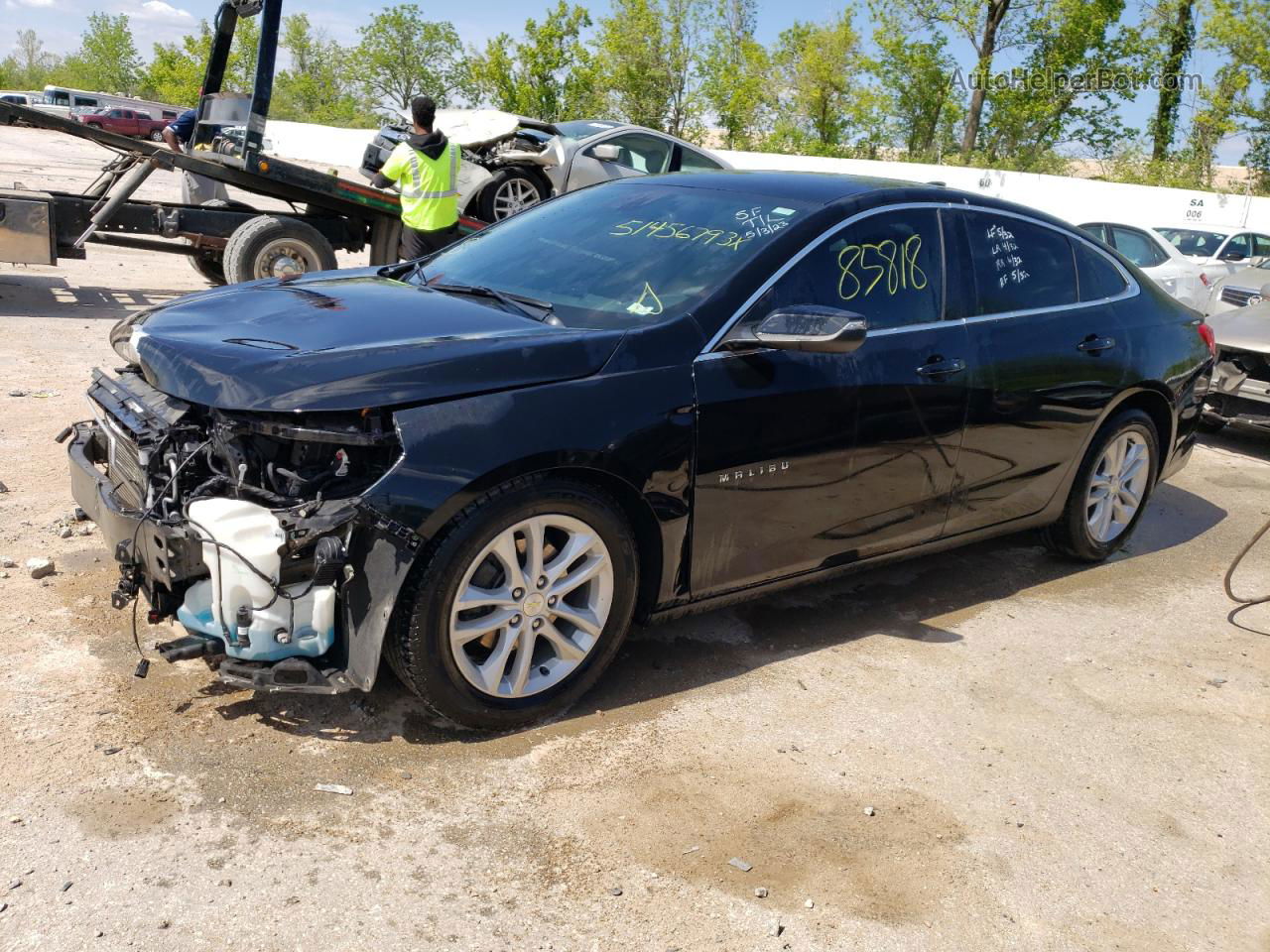 2017 Chevrolet Malibu Hybrid Black vin: 1G1ZJ5SU1HF167857