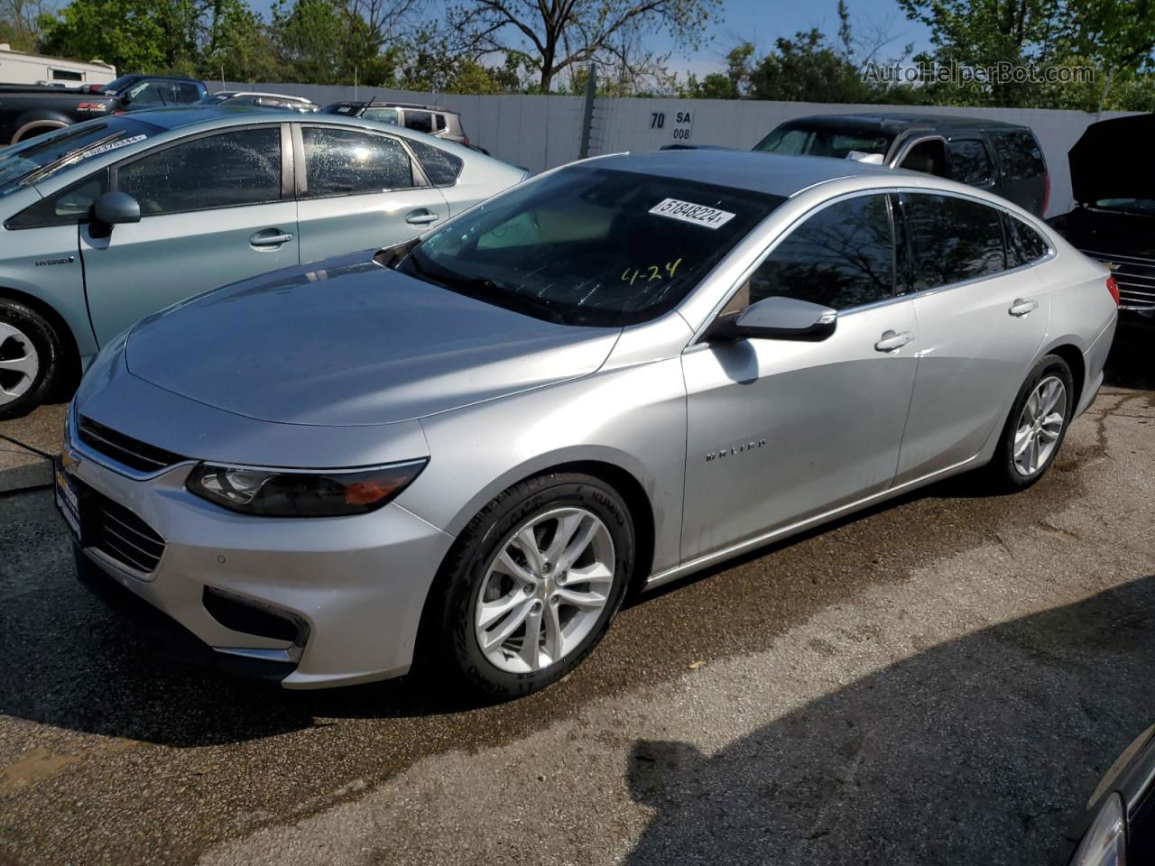 2017 Chevrolet Malibu Hybrid Silver vin: 1G1ZJ5SU6HF125667