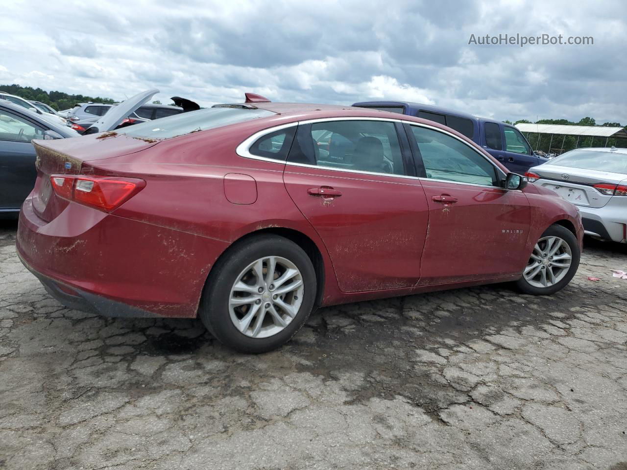 2017 Chevrolet Malibu Hybrid Бордовый vin: 1G1ZJ5SUXHF153813