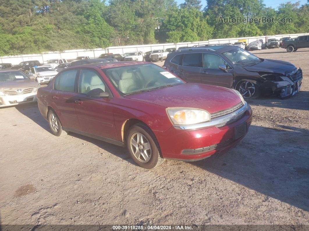 2004 Chevrolet Malibu Ls Red vin: 1G1ZT52804F239607