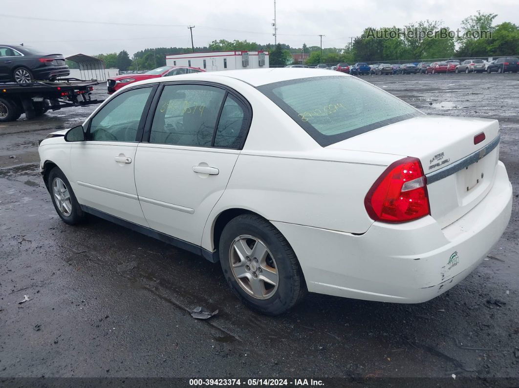 2004 Chevrolet Malibu Ls White vin: 1G1ZT52834F173795