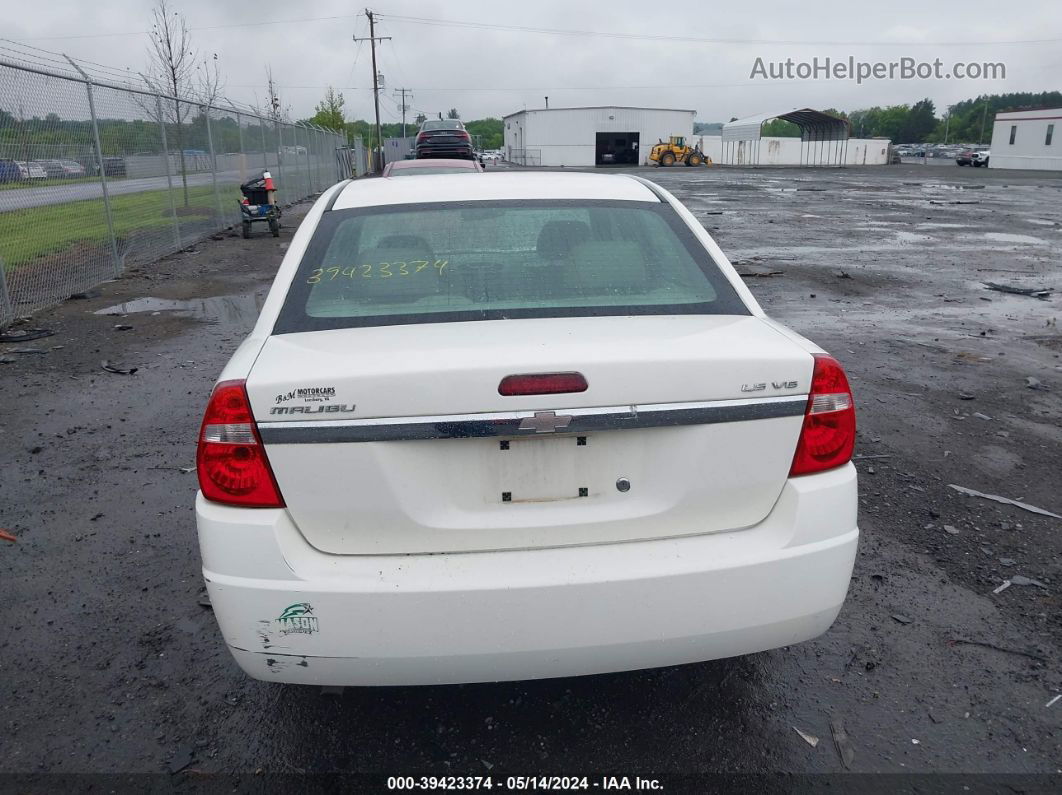 2004 Chevrolet Malibu Ls White vin: 1G1ZT52834F173795