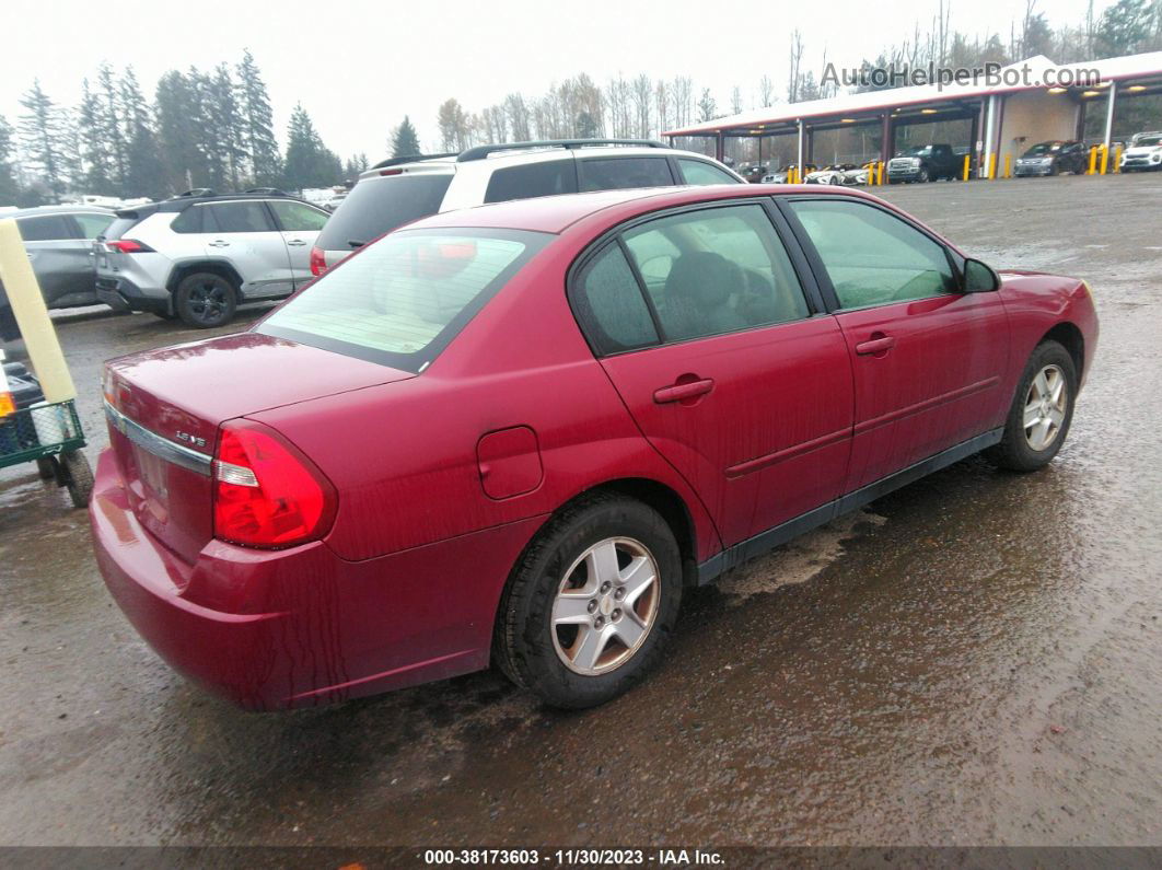 2004 Chevrolet Malibu Ls Red vin: 1G1ZT54824F201566