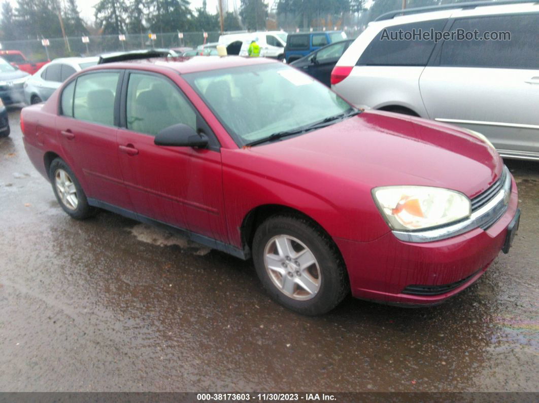 2004 Chevrolet Malibu Ls Red vin: 1G1ZT54824F201566