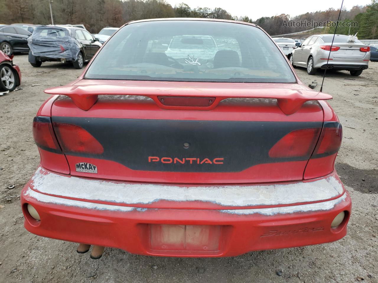 2000 Pontiac Sunfire Se Red vin: 1G2JB5241Y7401110