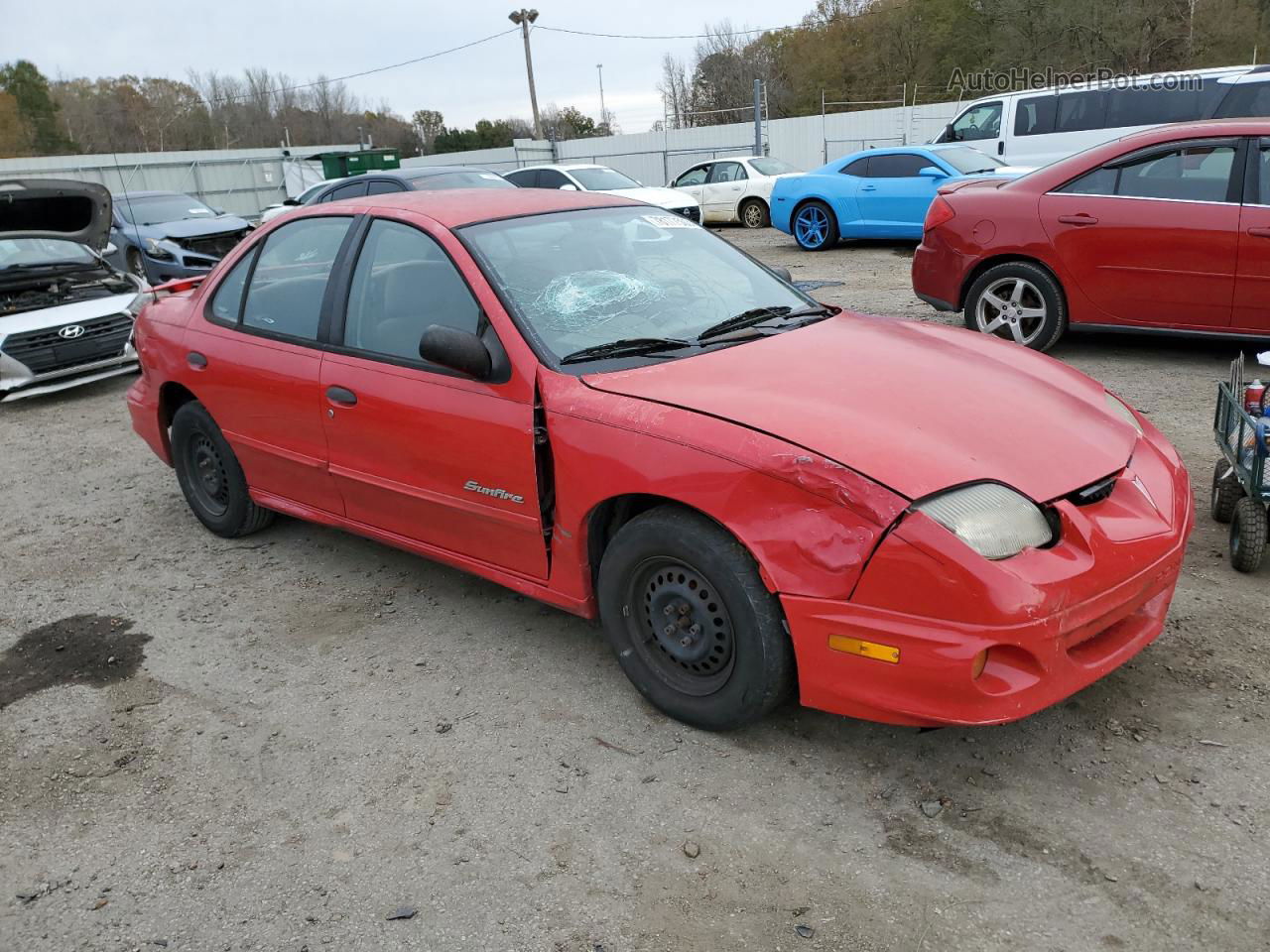 2000 Pontiac Sunfire Se Красный vin: 1G2JB5241Y7401110