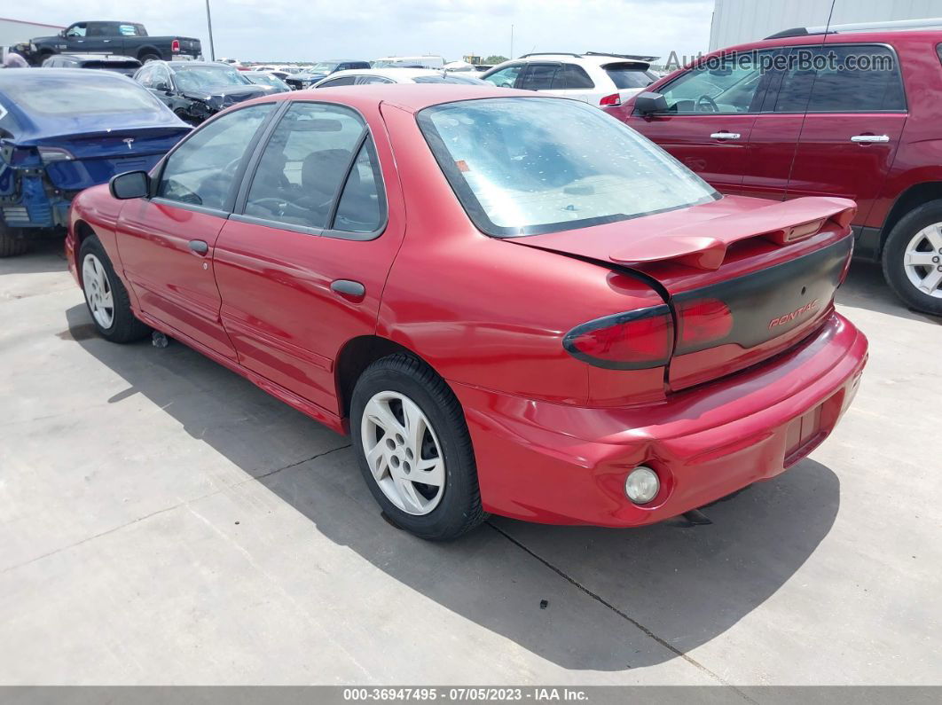 2000 Pontiac Sunfire Se Red vin: 1G2JB5245Y7230264