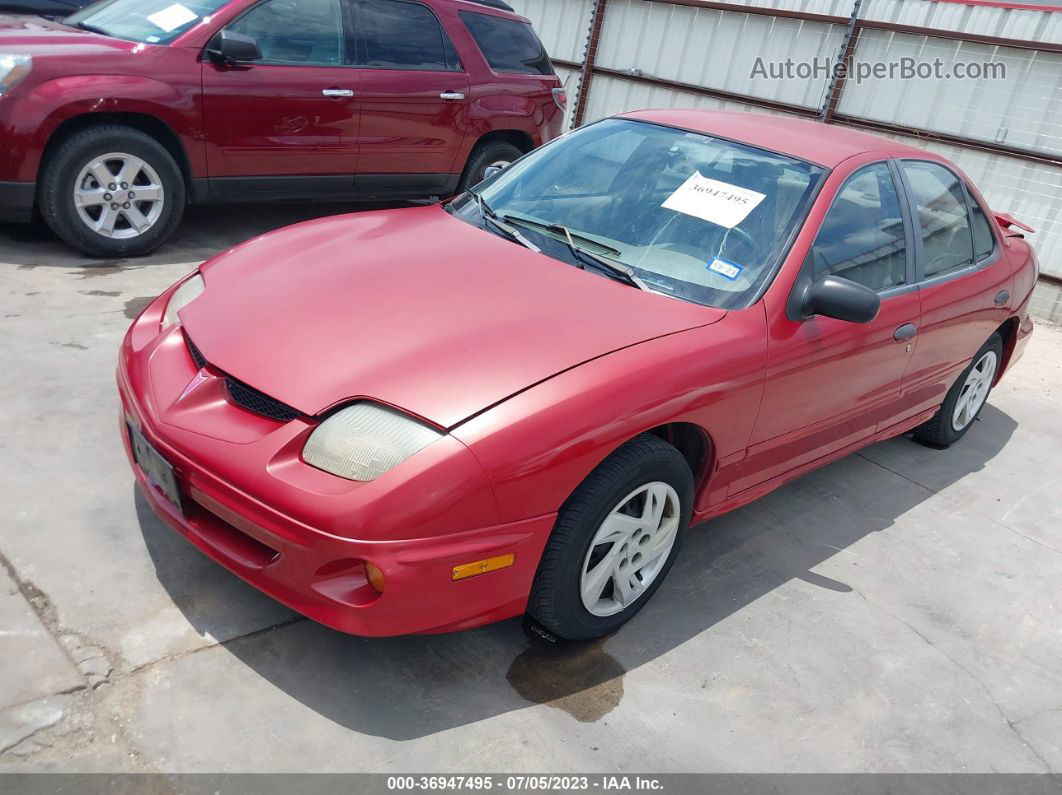 2000 Pontiac Sunfire Se Red vin: 1G2JB5245Y7230264