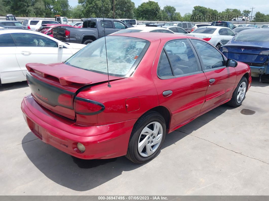 2000 Pontiac Sunfire Se Red vin: 1G2JB5245Y7230264