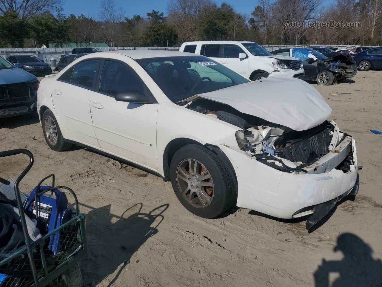 2006 Pontiac G6 Se1 White vin: 1G2ZG558764230798