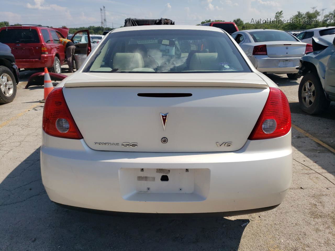 2006 Pontiac G6 Base White vin: 1G2ZG57N484309027