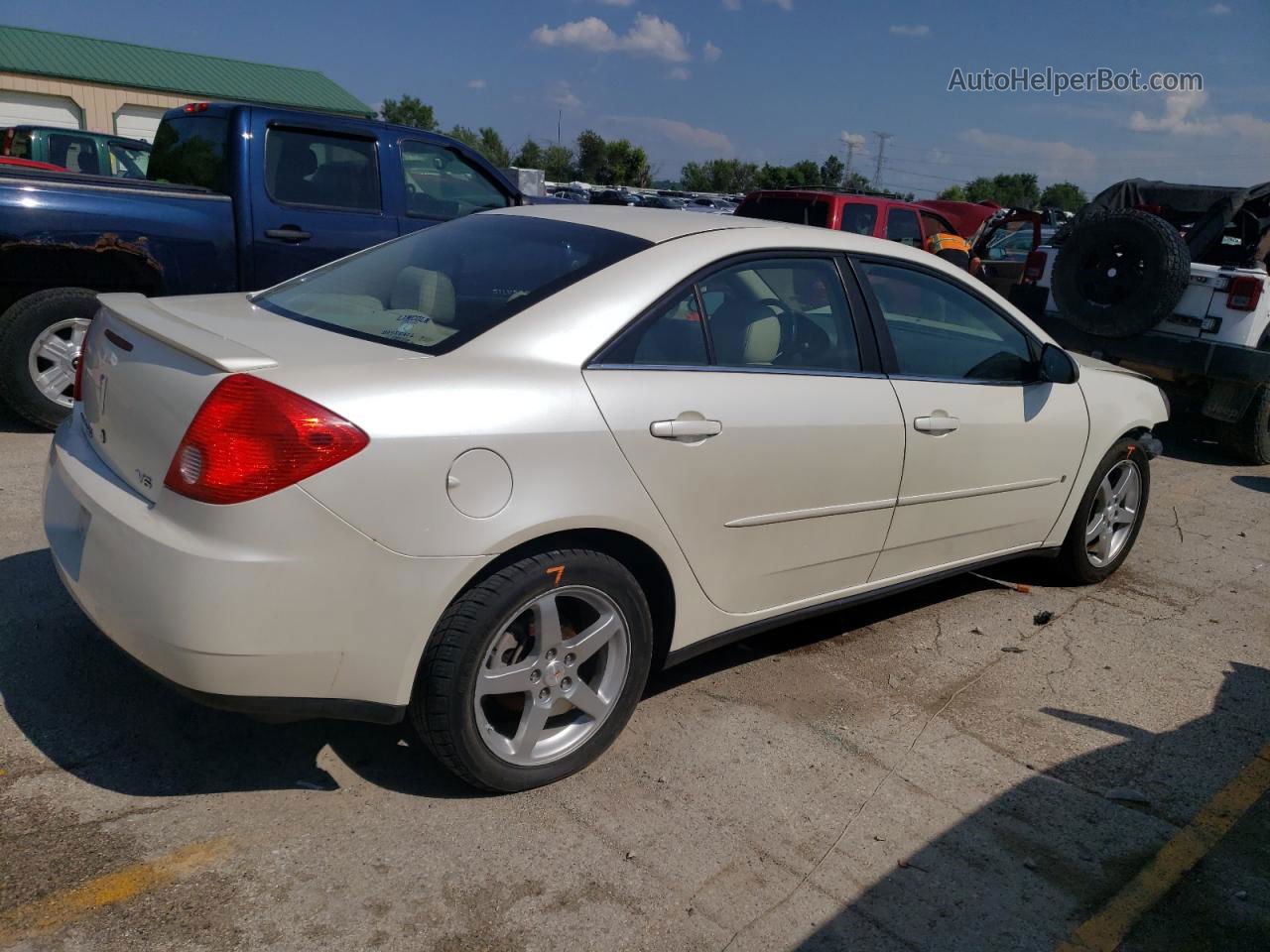 2006 Pontiac G6 Base White vin: 1G2ZG57N484309027