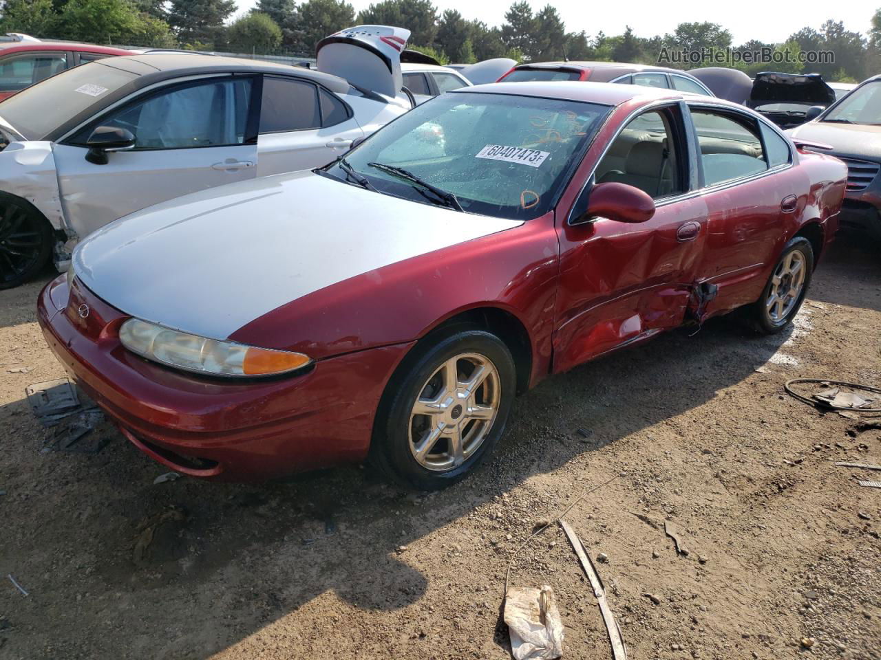 2001 Oldsmobile Alero Gls Red vin: 1G3NF52E81C140436