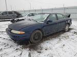 2001 Oldsmobile Alero Gl Blue vin: 1G3NL52E01C161886