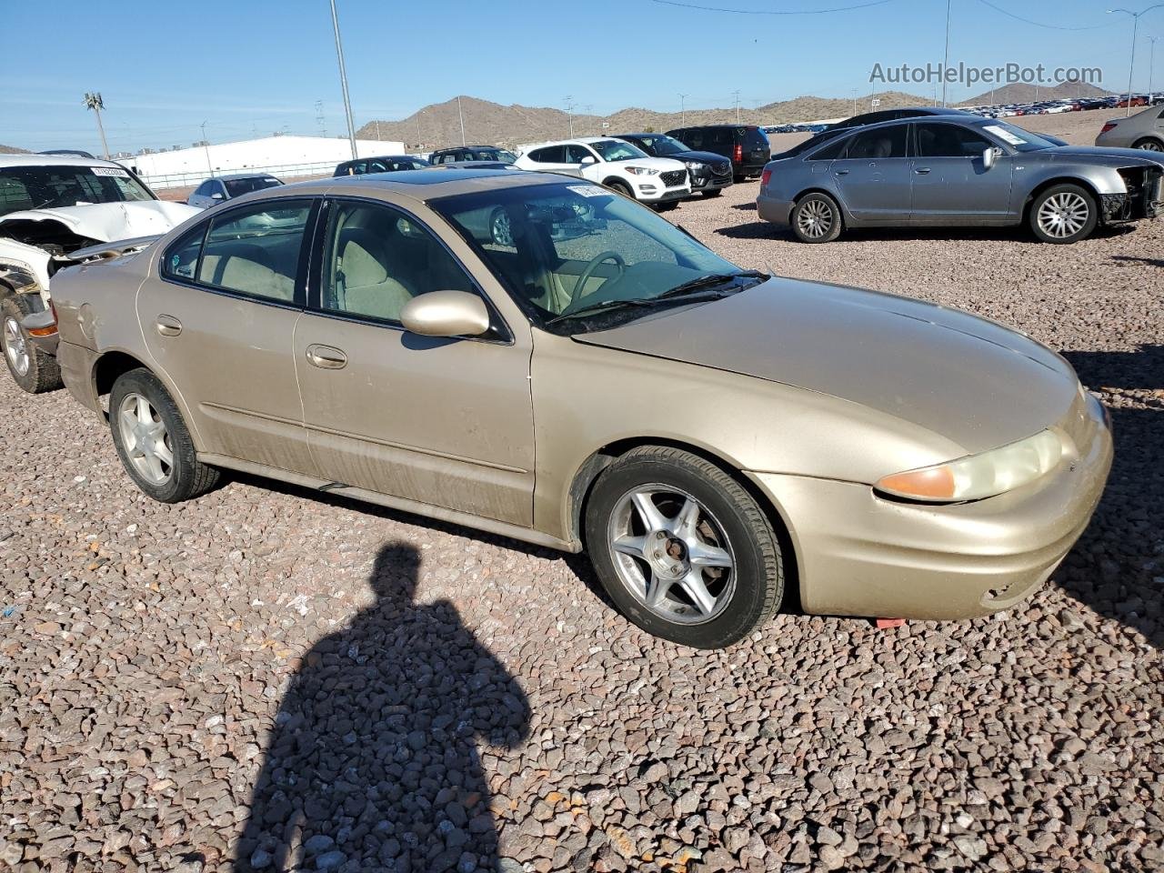 2001 Oldsmobile Alero Gl Gold vin: 1G3NL52E01C226588