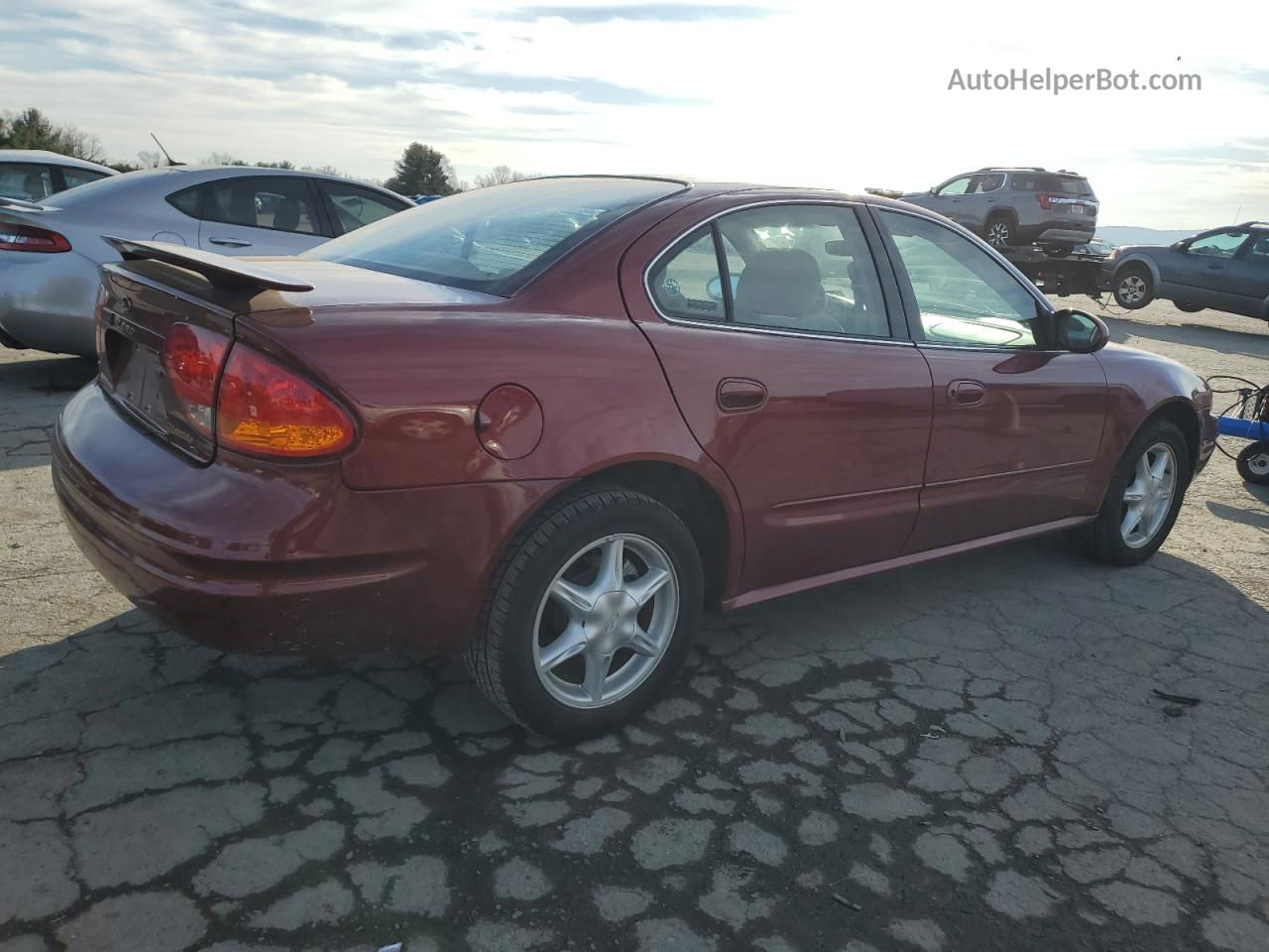 2001 Oldsmobile Alero Gl Red vin: 1G3NL52E41C275955