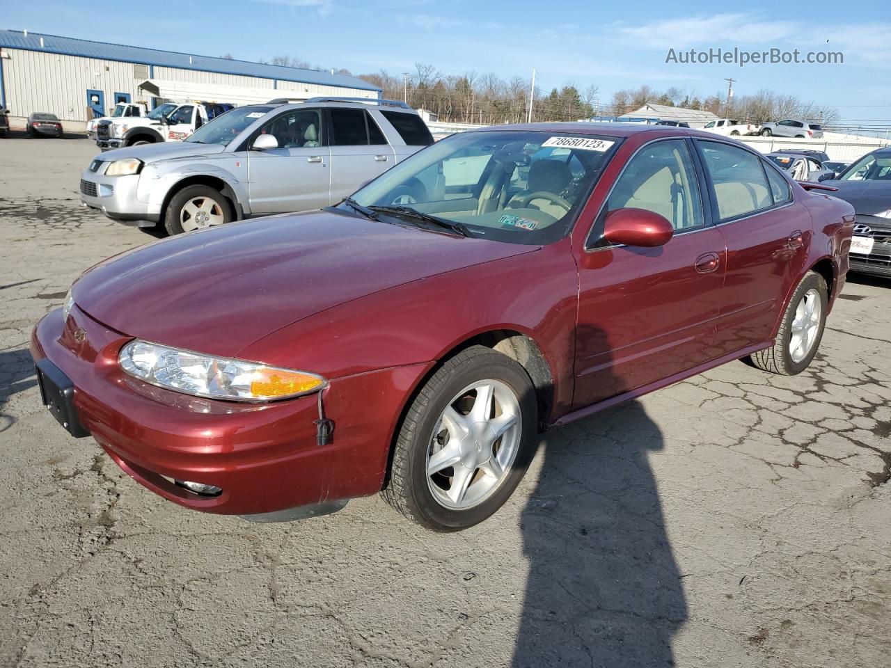 2001 Oldsmobile Alero Gl Red vin: 1G3NL52E41C275955