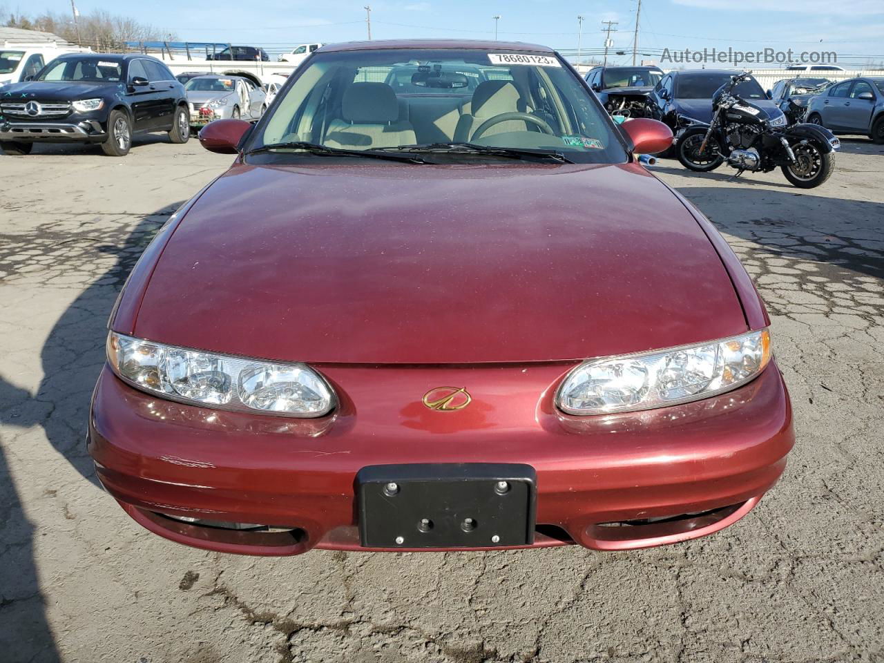 2001 Oldsmobile Alero Gl Red vin: 1G3NL52E41C275955