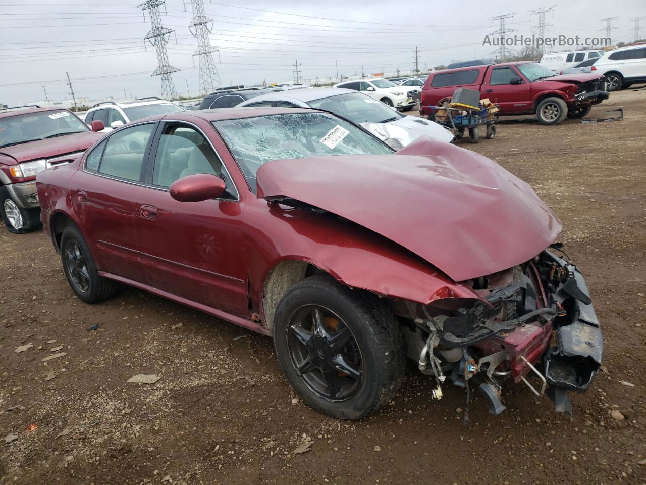 2001 Oldsmobile Alero Gl Burgundy vin: 1G3NL52E41C277432