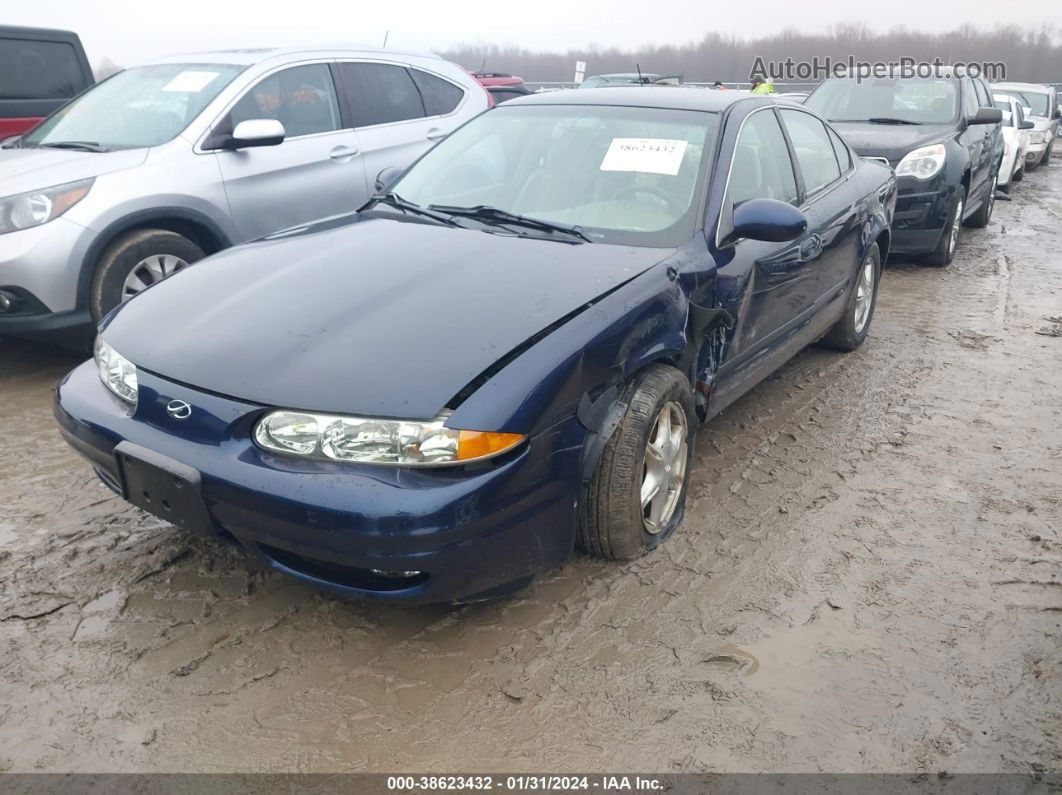 2001 Oldsmobile Alero Gl1 Dark Blue vin: 1G3NL52E61C214929