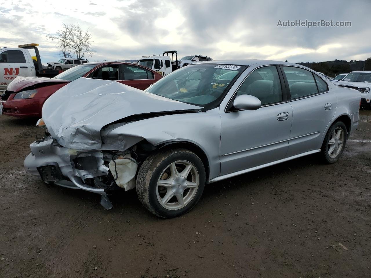 2001 Oldsmobile Alero Gl Silver vin: 1G3NL52E61C223940