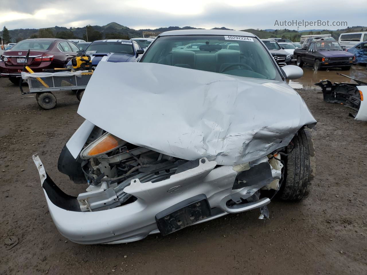 2001 Oldsmobile Alero Gl Silver vin: 1G3NL52E61C223940