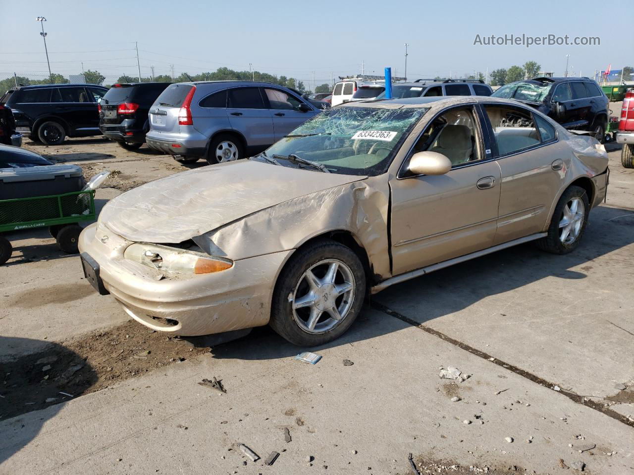 2001 Oldsmobile Alero Gl Золотой vin: 1G3NL52E71C119246