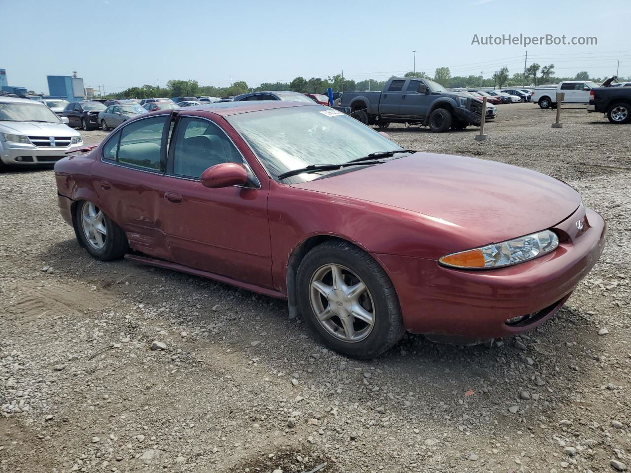 2001 Oldsmobile Alero Gl Red vin: 1G3NL52E91C259430