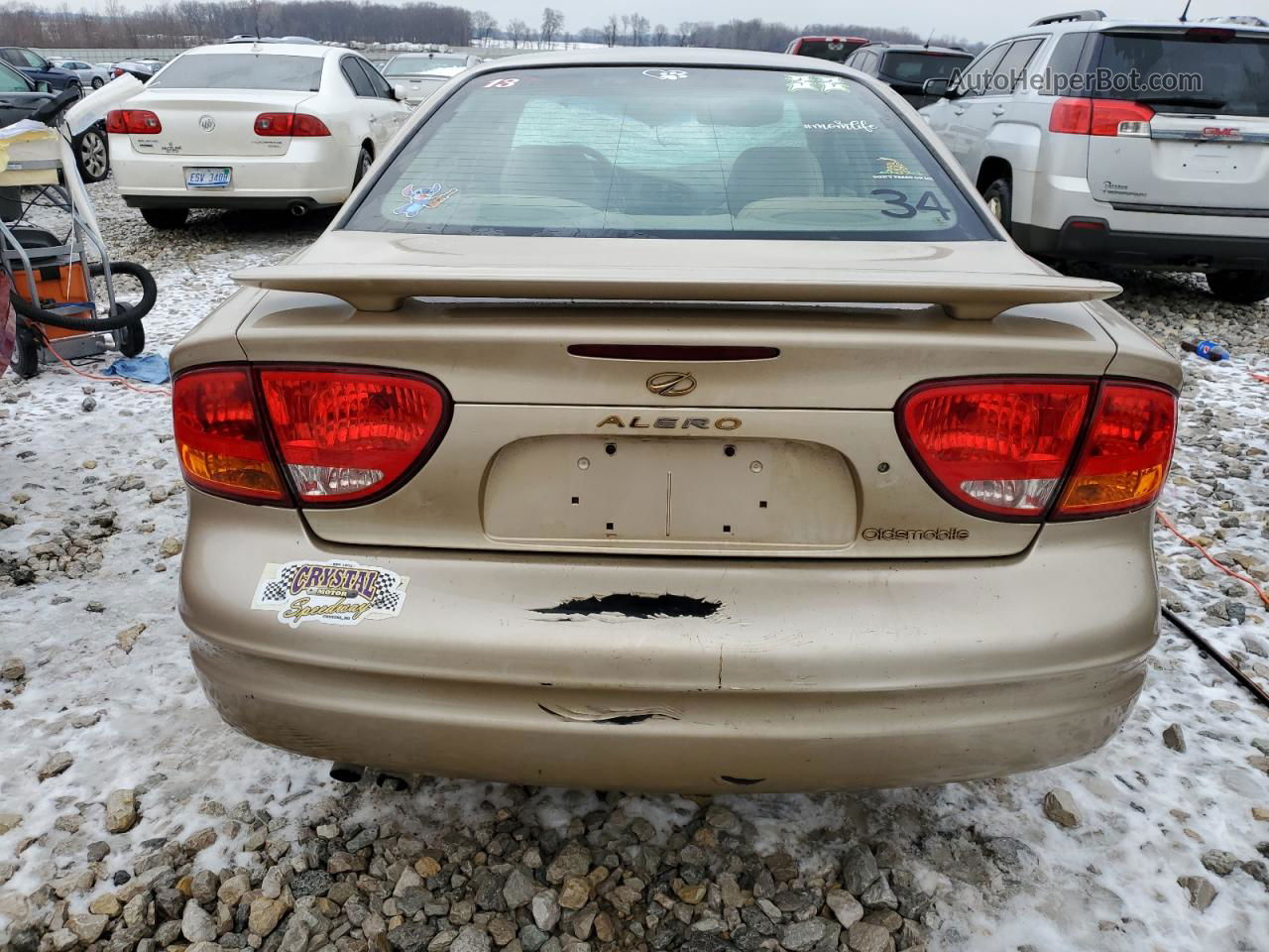 2001 Oldsmobile Alero Gl Gold vin: 1G3NL52T11C261669