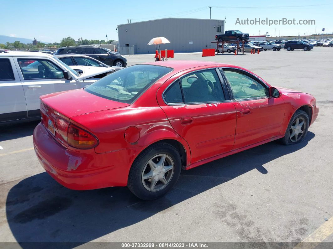 2001 Oldsmobile Alero Gl1 Red vin: 1G3NL52T31C191530