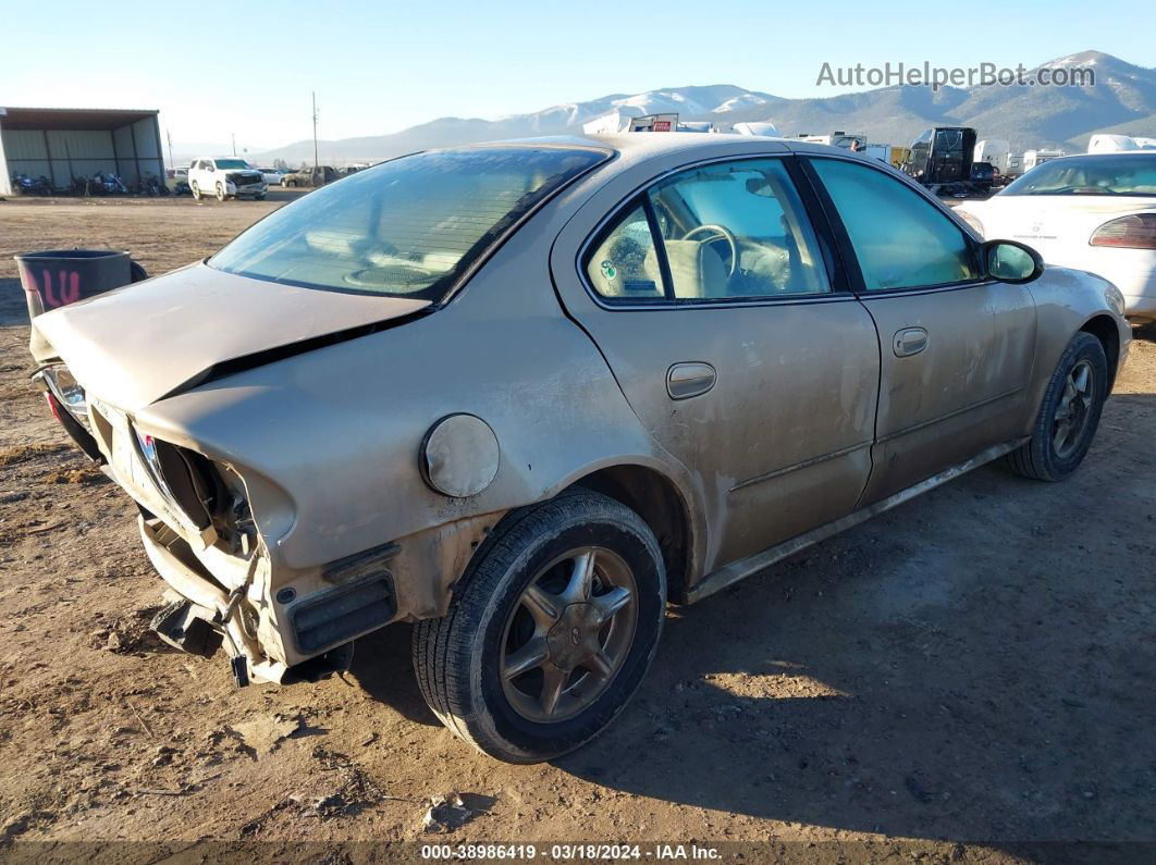 2001 Oldsmobile Alero Gl1 Gold vin: 1G3NL52T31C257252