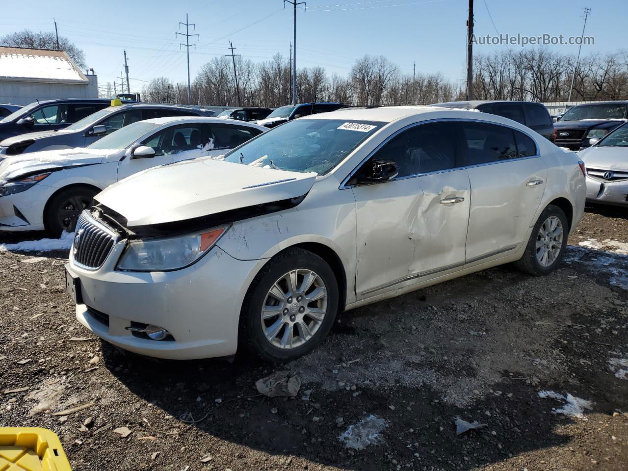 2013 Buick Lacrosse  White vin: 1G4GC5ER4DF188871