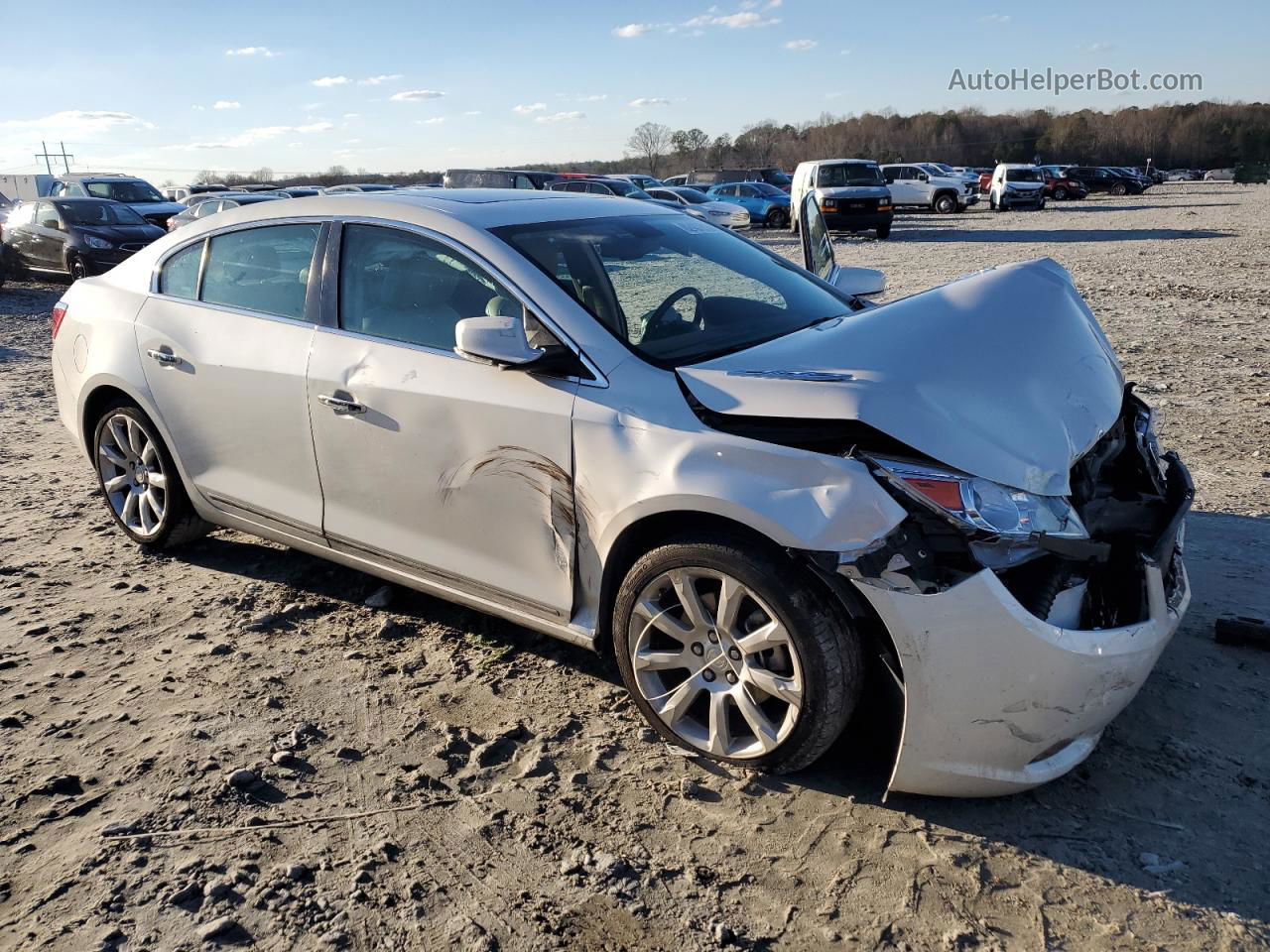 2013 Buick Lacrosse Touring White vin: 1G4GJ5G32DF264425