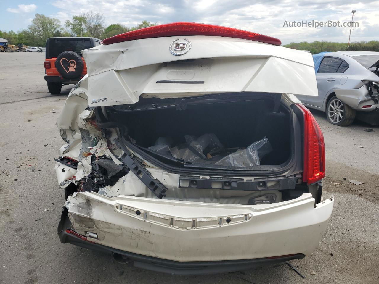 2013 Cadillac Ats  White vin: 1G6AA5RA1D0152615