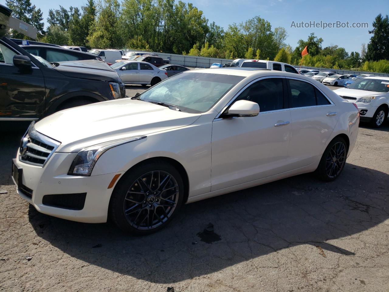 2013 Cadillac Ats Luxury Белый vin: 1G6AB5R36D0146128