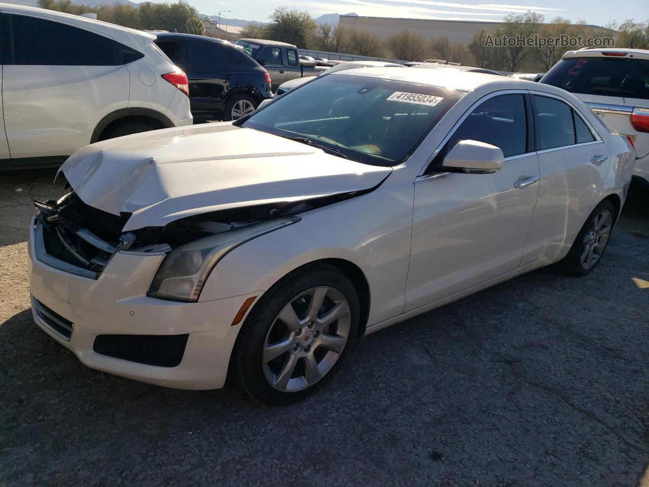 2013 Cadillac Ats Luxury White vin: 1G6AB5RA0D0159374