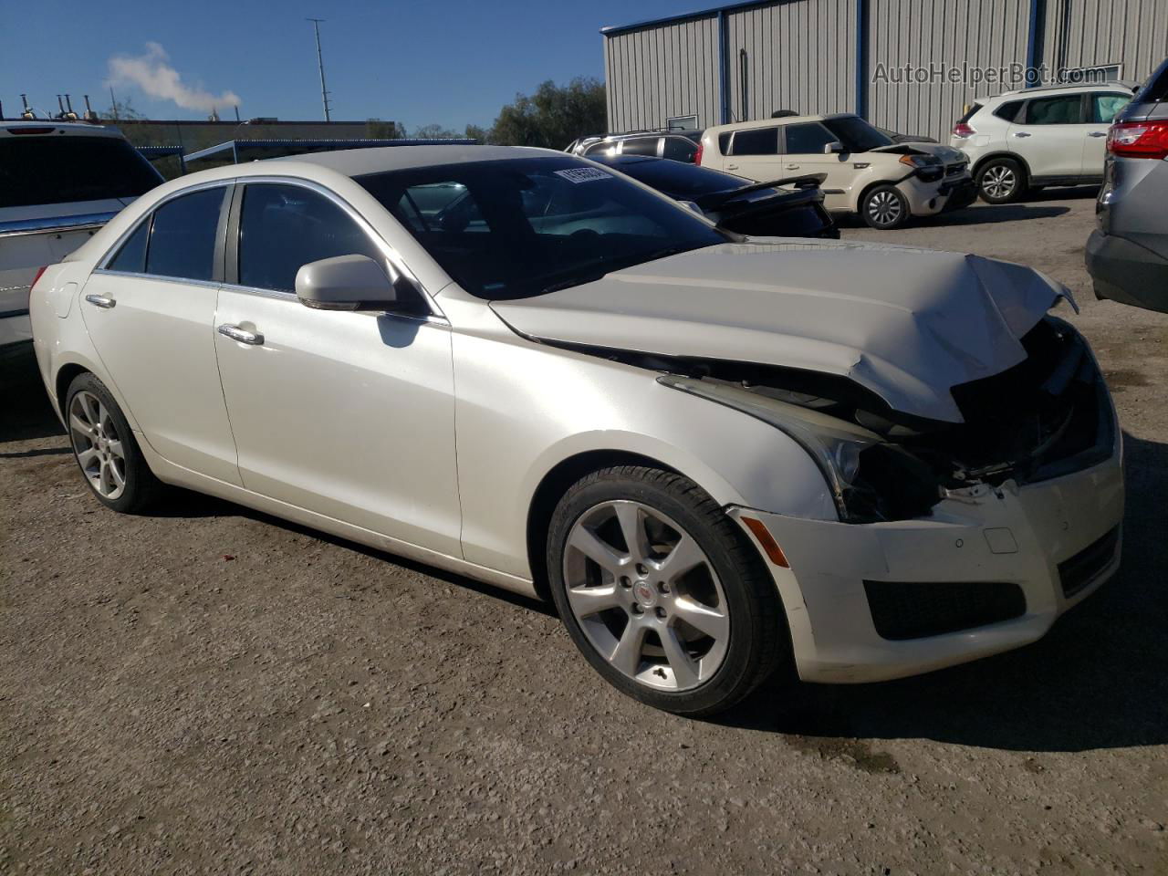 2013 Cadillac Ats Luxury White vin: 1G6AB5RA0D0159374