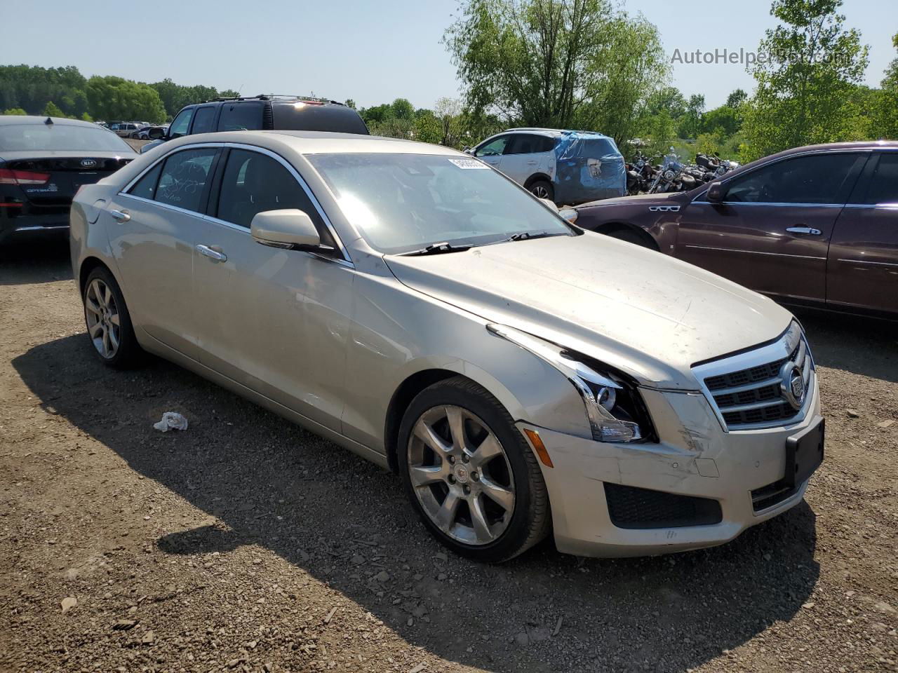 2013 Cadillac Ats Luxury Серебряный vin: 1G6AB5SA1D0148314