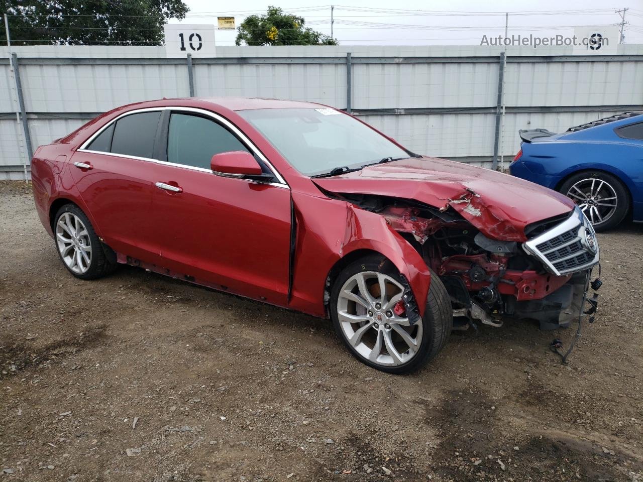 2013 Cadillac Ats Performance Red vin: 1G6AC5S38D0112831