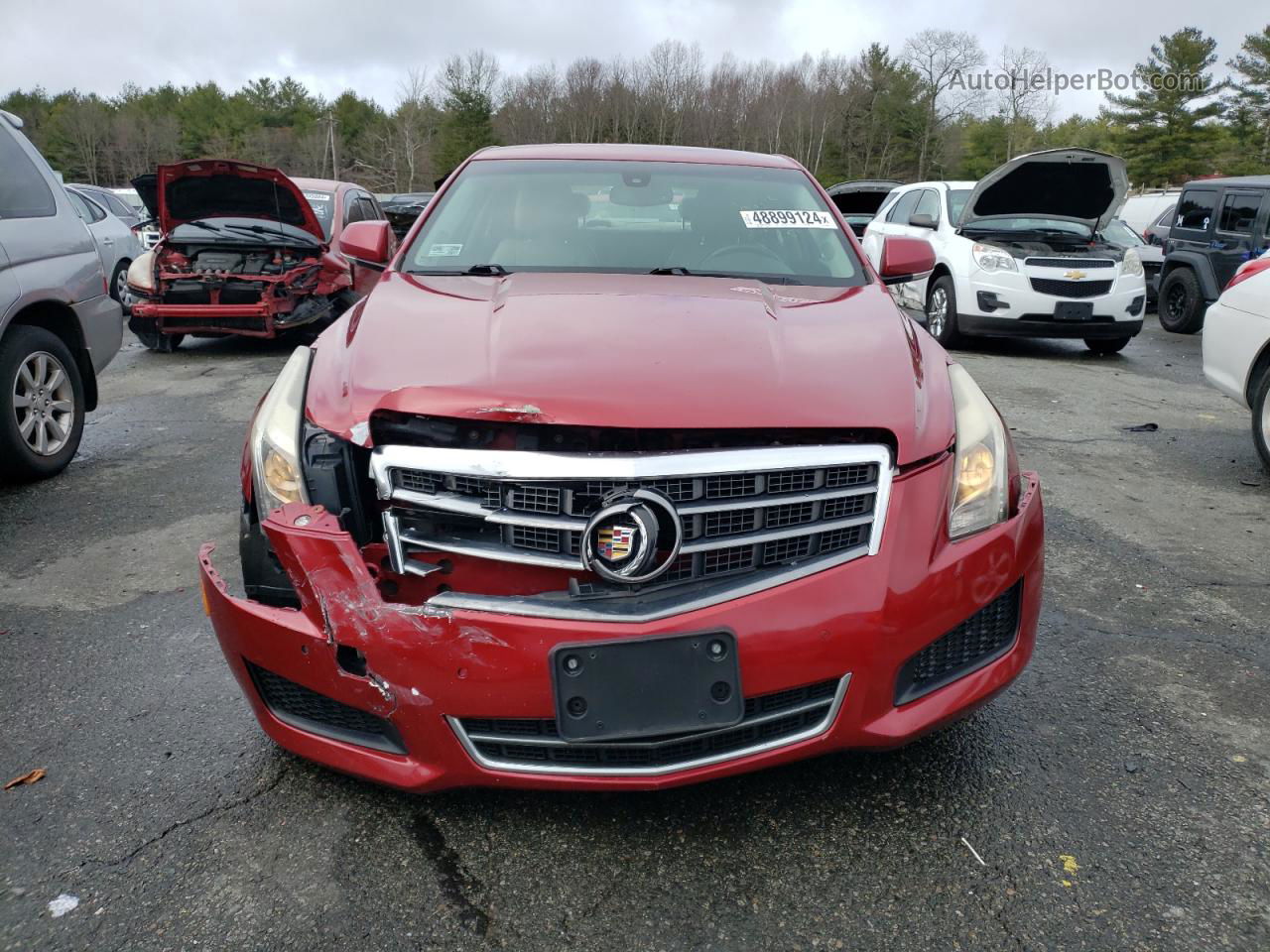 2013 Cadillac Ats Luxury Red vin: 1G6AH5R35D0105844