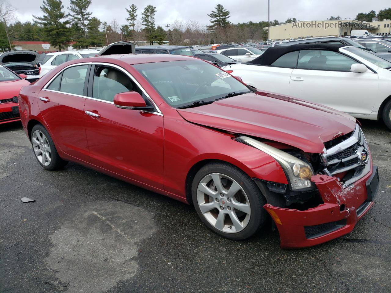 2013 Cadillac Ats Luxury Красный vin: 1G6AH5R35D0105844