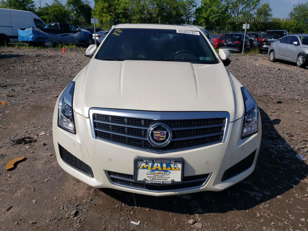 2013 Cadillac Ats Luxury White vin: 1G6AH5R36D0142420