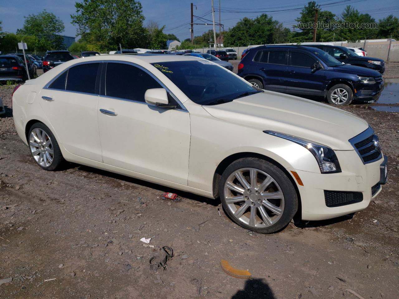 2013 Cadillac Ats Luxury White vin: 1G6AH5R36D0142420