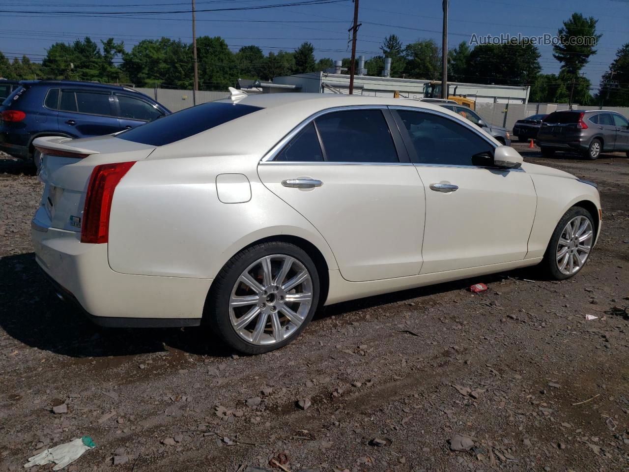 2013 Cadillac Ats Luxury White vin: 1G6AH5R36D0142420