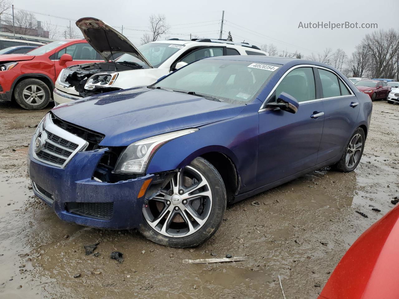 2013 Cadillac Ats Luxury Blue vin: 1G6AH5RX4D0149546