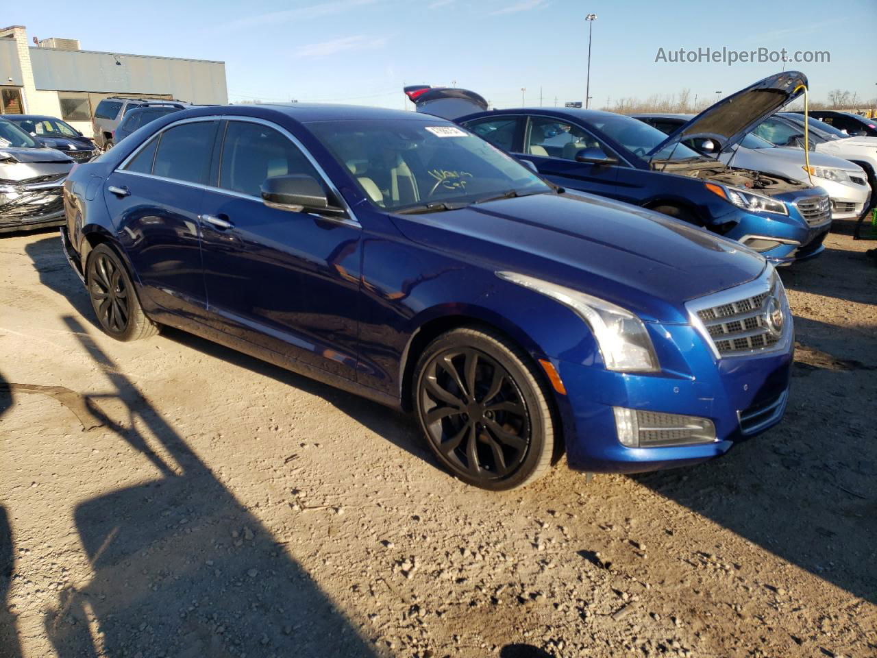 2013 Cadillac Ats Premium Синий vin: 1G6AM5SX9D0169619