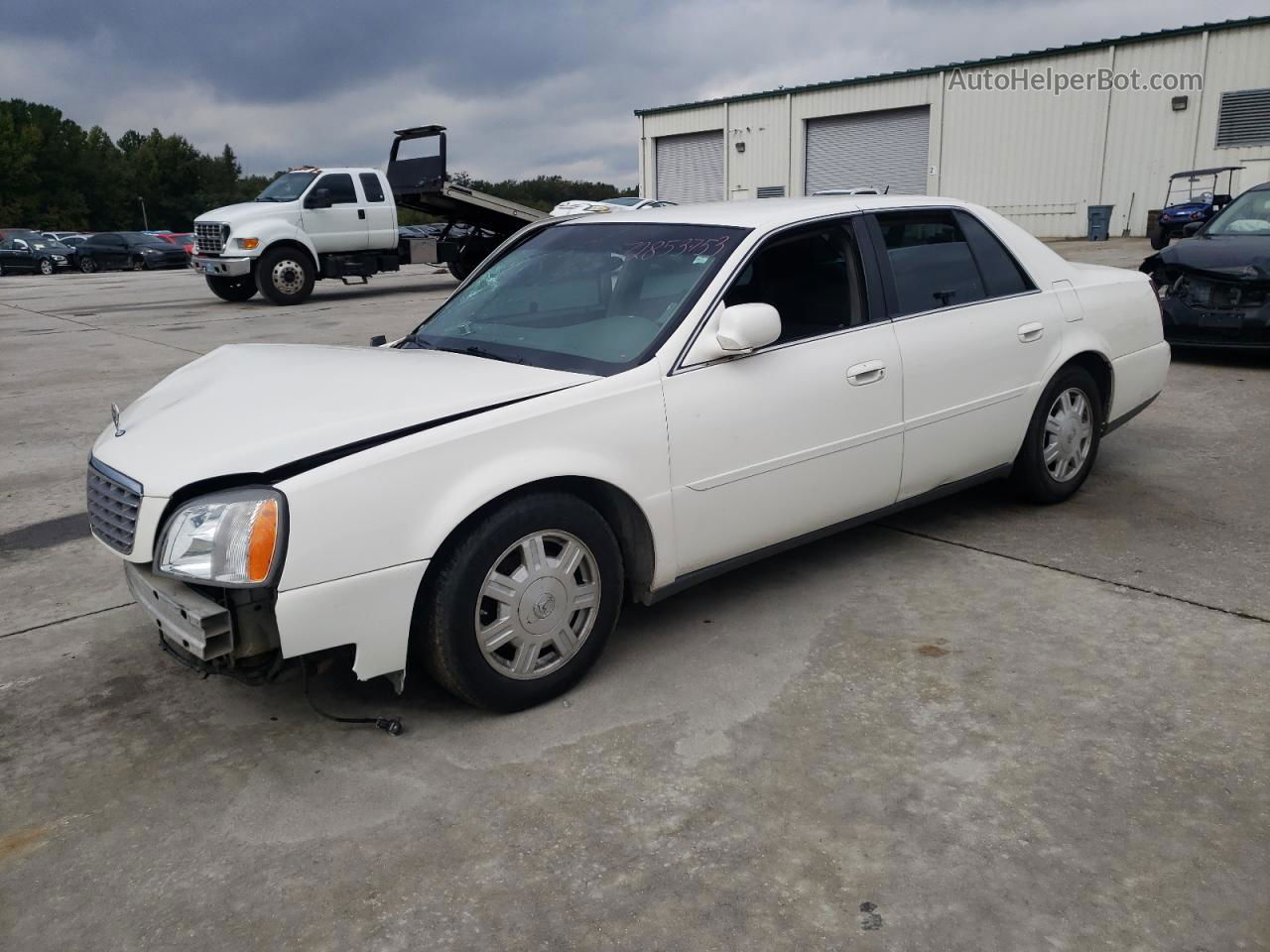 2005 Cadillac Deville  White vin: 1G6KD54Y55U152014