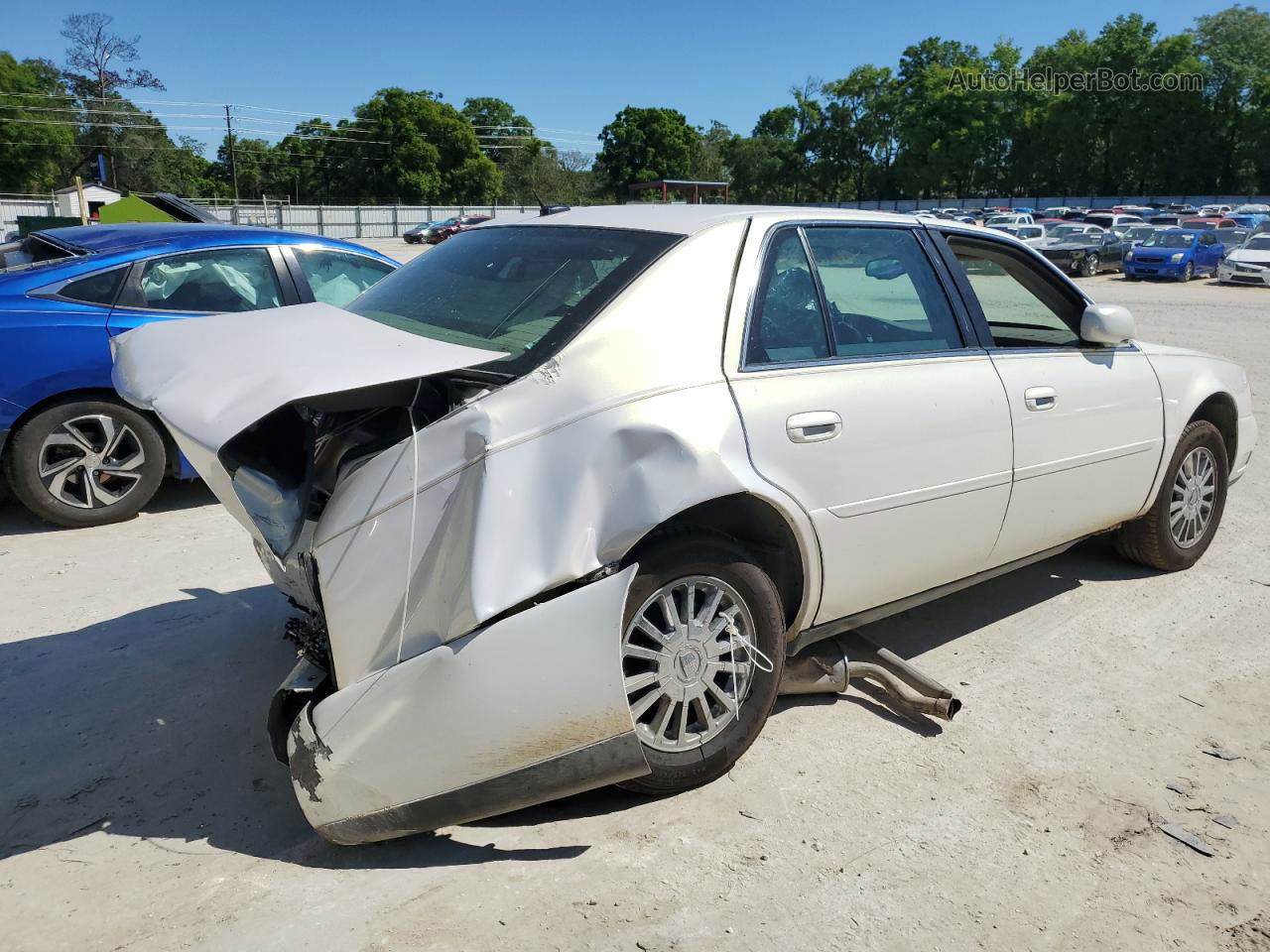 2005 Cadillac Deville Dhs White vin: 1G6KE57Y15U241779